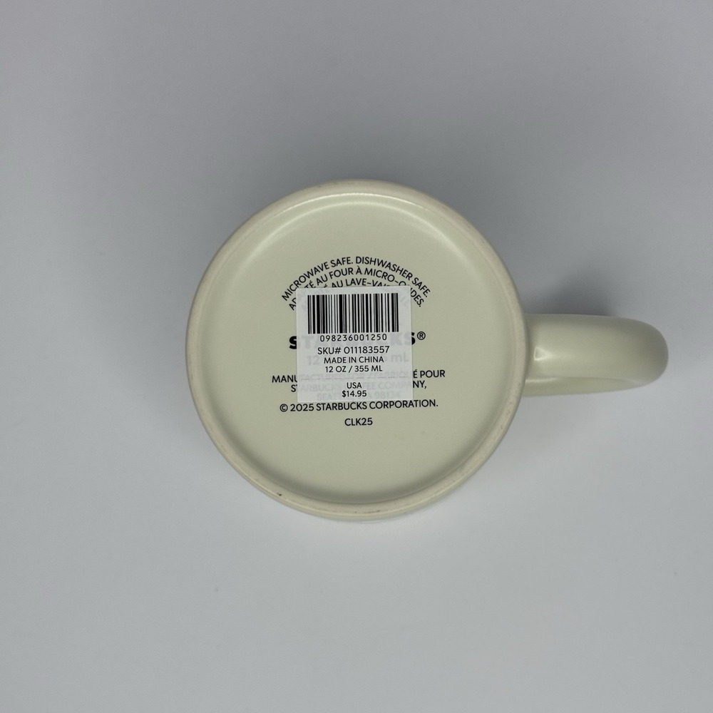 Starbucks Coffee For All Ceramic Coffee Mug Cup 12oz White Green 2025 - Picture 6 of 6
